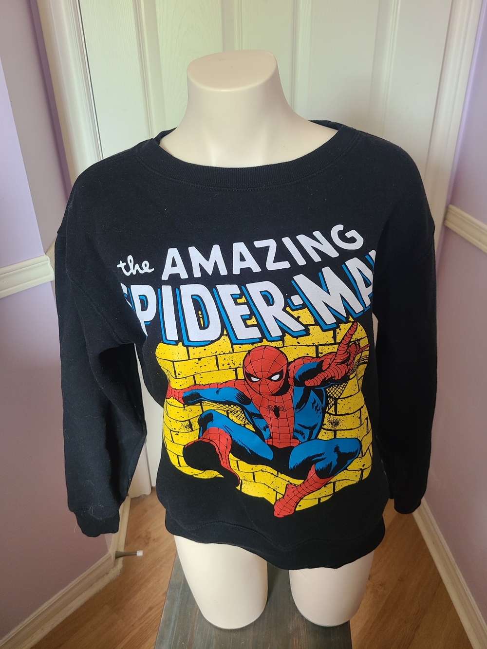 Marvel Black Spiderman Sweatshirt